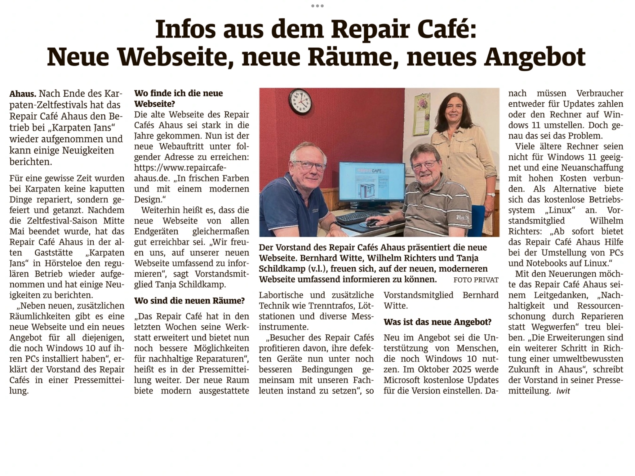 Neues aus dem RC